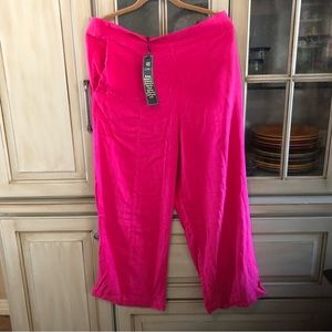 DG2 by Diane Gilman Fuschia Summer Pants NWT